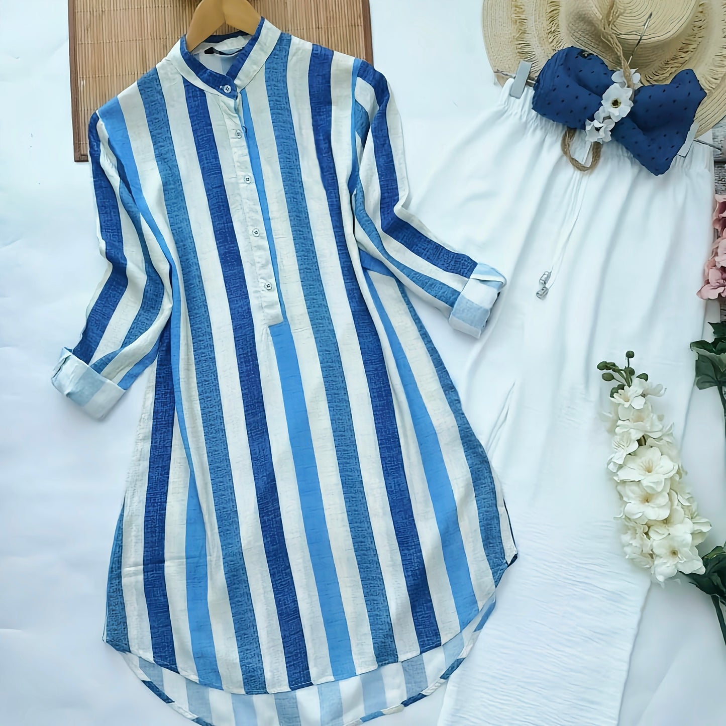 Tiffany Multi Color Line Kurti With Palazzo