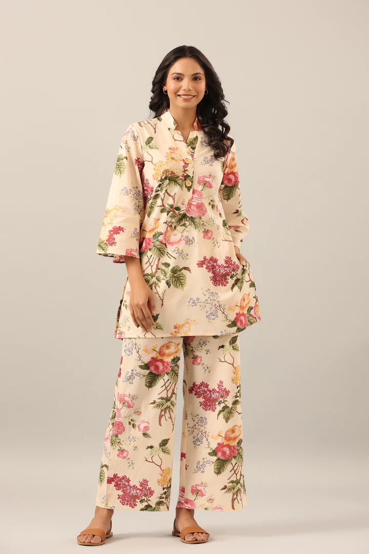 Cream Lounge Co-Ord Set