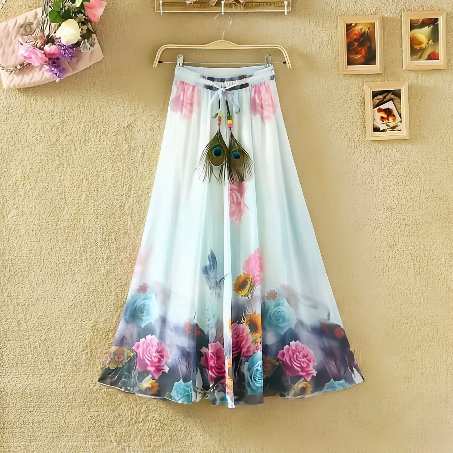 Multi Flower Original Morpankh Long Skirt