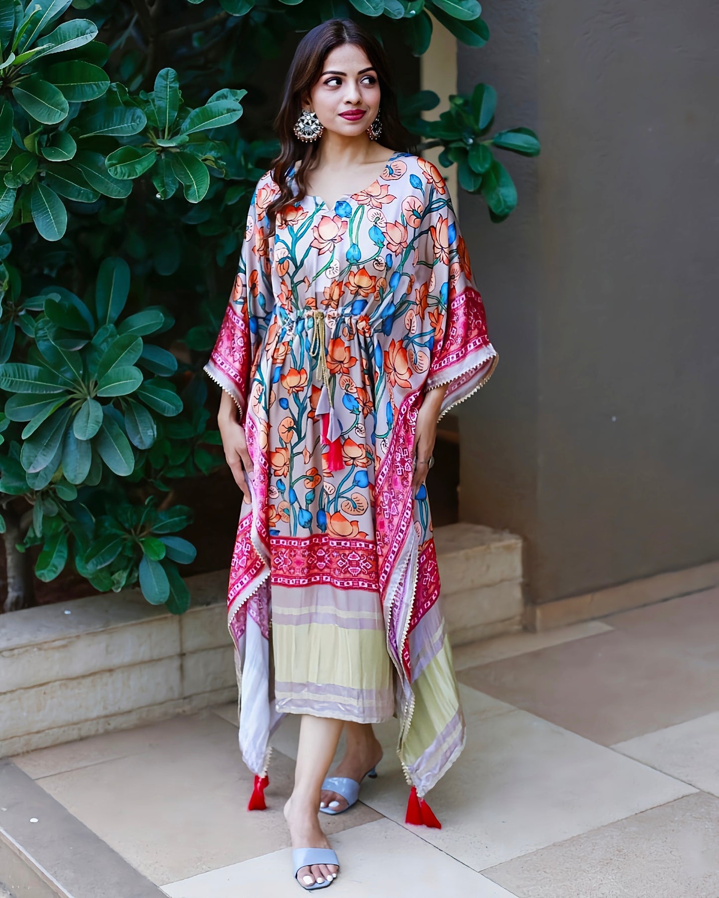 Designer Floral Kaftan