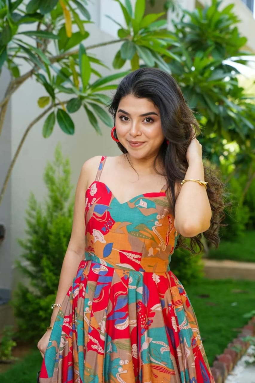 Latest Designer Multicolor Heavy Digital Print Gown
