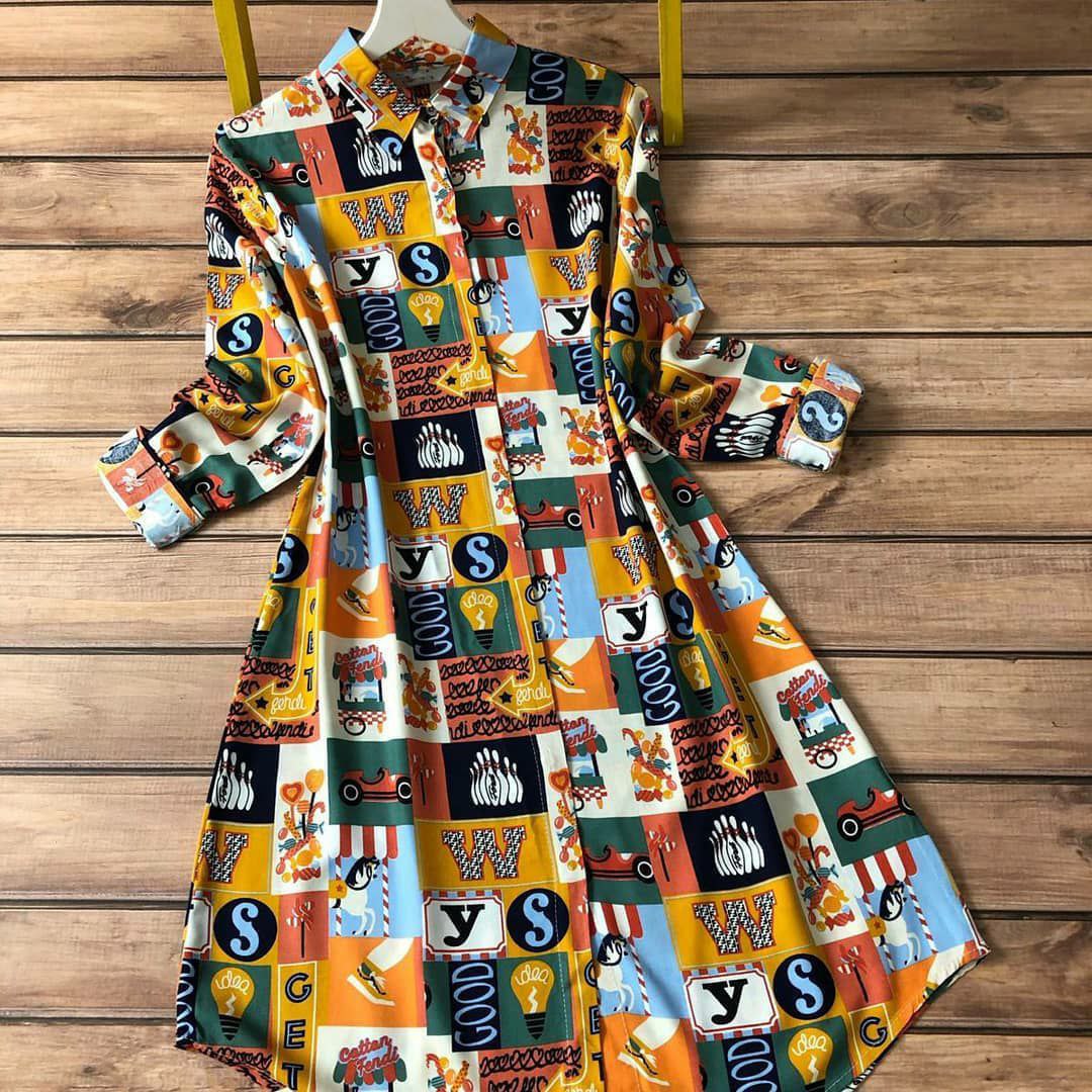Mustard Yellow Round Kurti