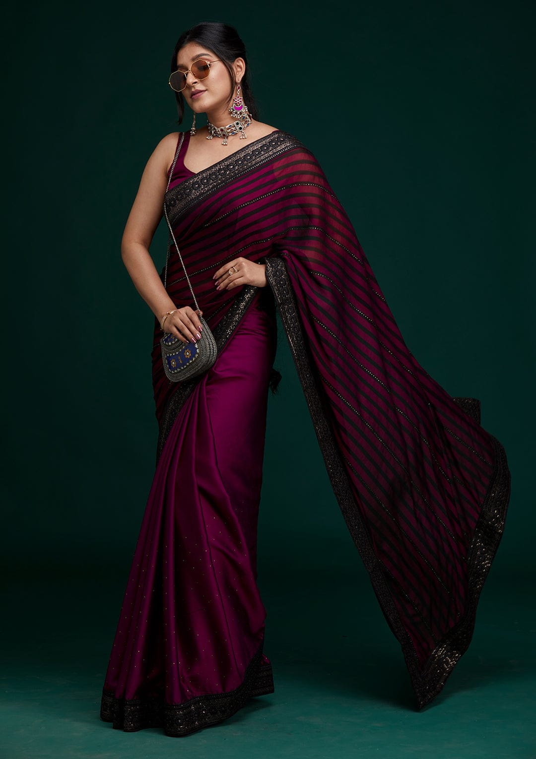 Designer Maroon Colour Rangoli Silk Saree