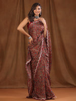 Classic Designer Maroon Silk Saree