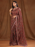 Classic Designer Maroon Silk Saree