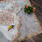 Designer White Organza Saree