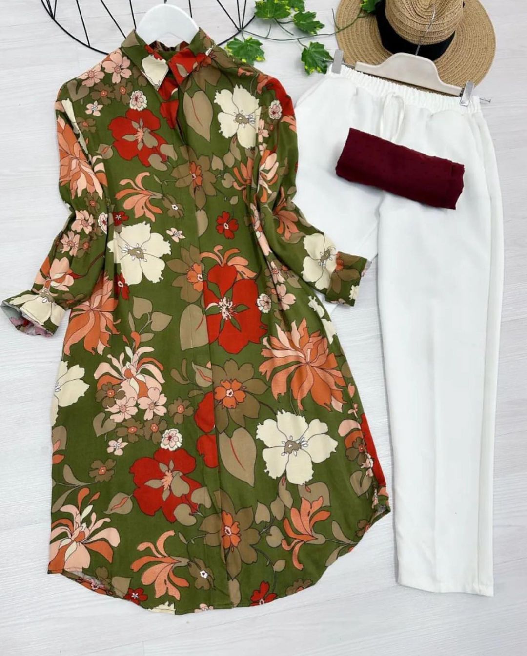 Multi Floral Printed Kurti With Palazzo