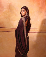 Designer Brown Colour Soft Georgette Silk Saree