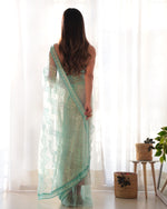 Designer Light Colour Butterfly Net Saree