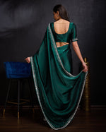 Designer Green Geemichu Silk Saree