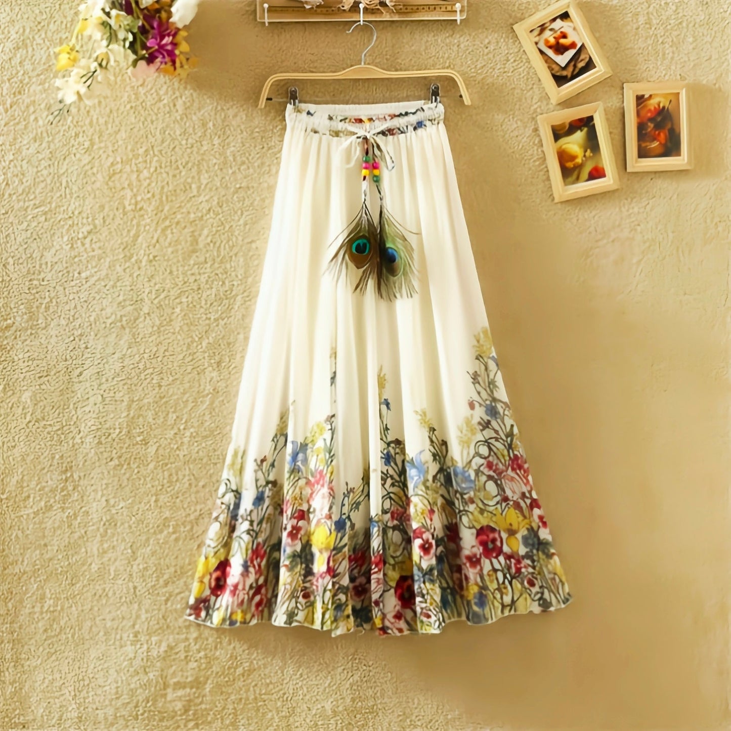 Designer Multicolor Original Morpankh Floral Skirt