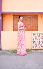 Light Pink Jacquard Saree