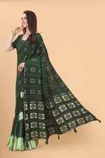 Designer Shibori Silk Multi Colour Saree