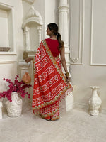 Designer Red Patola Silk Saree