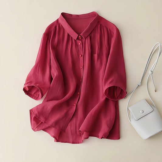 Fancy Women Casual Wear Marron Shirt