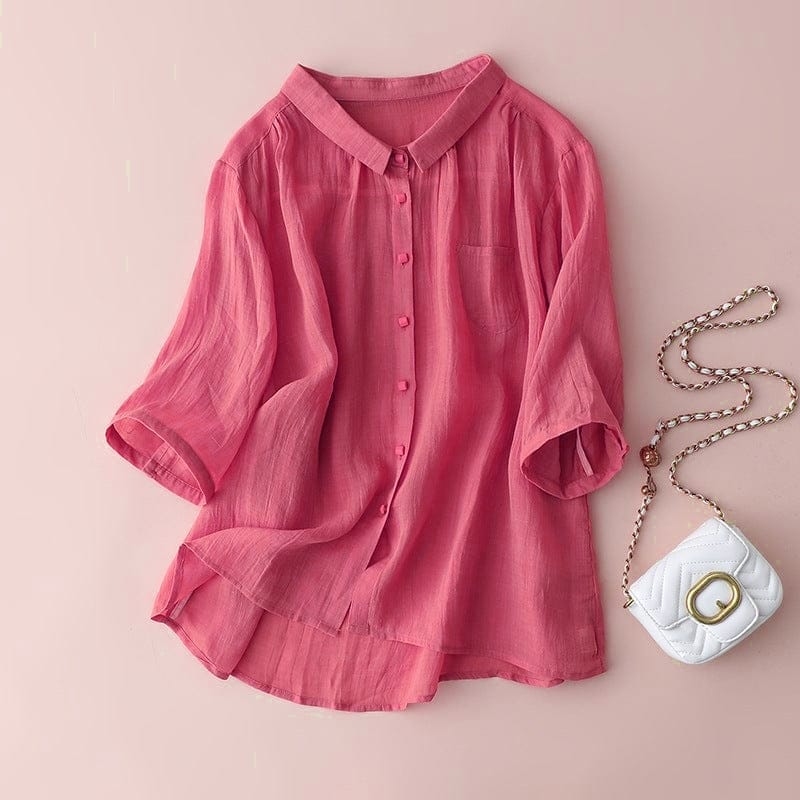 Fancy Women Casual Wear Peach Colour Shirt