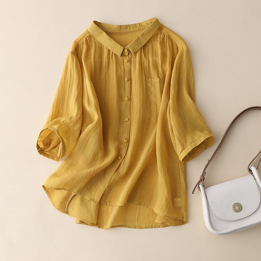 Fancy Modern Women Yellow Shirt