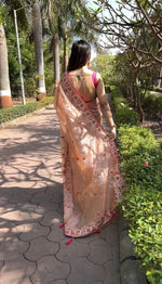 Beautiful Fancy Soft Glossy Silk Multi Colour Saree